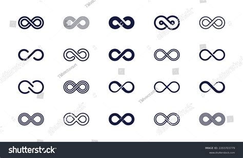 Infinity Symbols Set Of Infinity Icons Symbols Royalty Free Stock Vector 2203703779