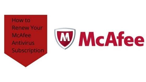 How To Renew Your McAfee Antivirus Subscription Mcafee Renew Antivirus