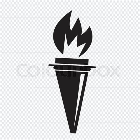 Torch Icon Stock Vector Colourbox