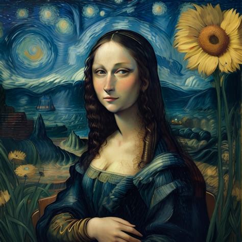 Premium Photo A Vibrant And Expressive Interpretation Of Mona Lisa In