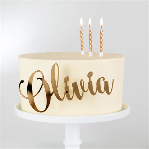 Personalised Acrylic Cake Charm By Twenty Seven Cake Toppers