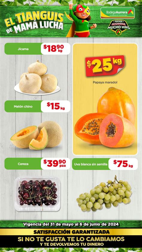 Ofertas Bodega Aurrerá Tianguis de frutas y verduras al 6 de junio 2024