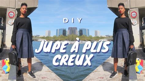 DIY JUPE A PLIS CREUX DIY BOX PLEATS SKIRT YouTube