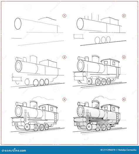 How To Draw A Locomotive Vector Illustration Cartoondealer