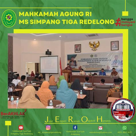 Ketua Ms Simpang Tiga Redelong Ikut Serta Dalam Peresmian Focus Group