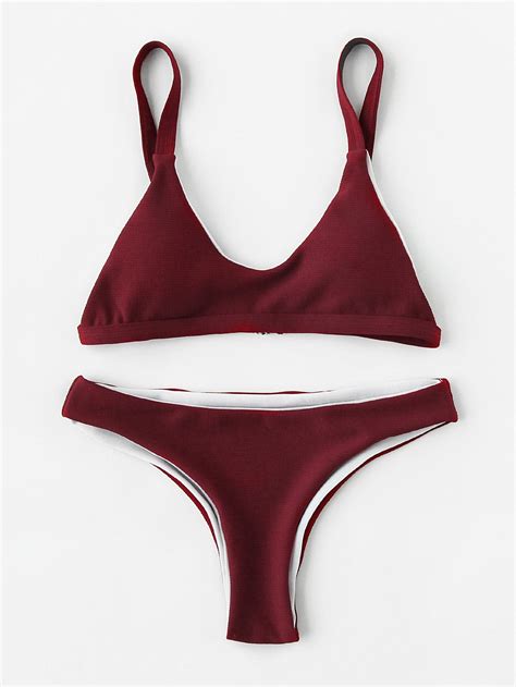 Triangle Beach Bikini Set SheIn Sheinside