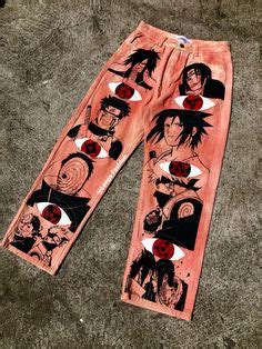 Hand Painted Denim Handpainted Denim Pants Handmade Naruto In