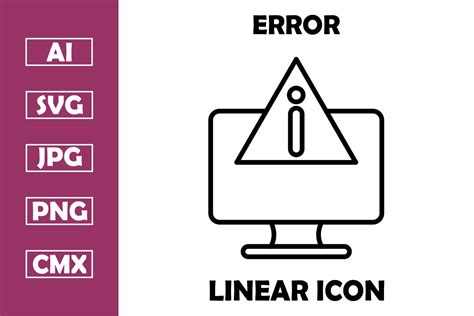 Error Vector Line Icon Design Graphic by Pexelpy · Creative Fabrica