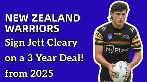 New Zealand Warriors Sign Jett Cleary On A 3 Year Deal From 2025 My