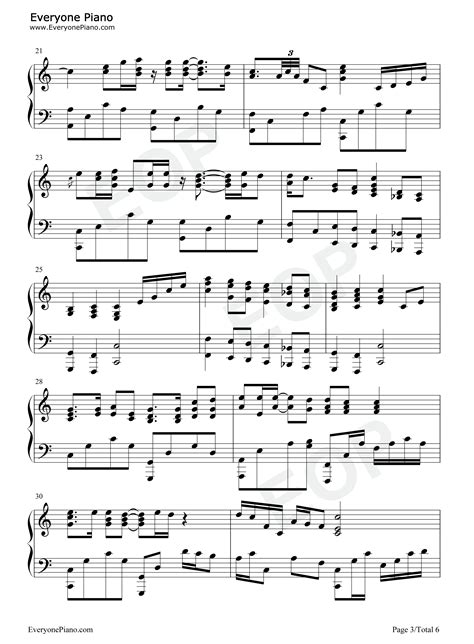 Let It Be C调好听版五线谱预览 Eop在线乐谱架