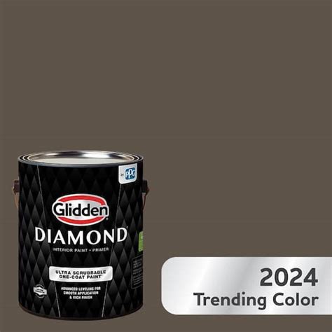 Glidden Diamond 1 Gal PPG1021 7 Cabin Fever Satin Interior Paint With