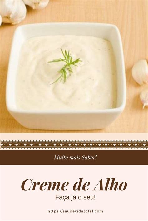 Creme de Alho Fácil Rápido e Saboroso Saúde Vida Total Receitas