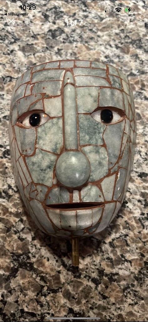 Mayan Jade Shell Mask Jade Mask Maya King Pacal Maya Mayan Shells