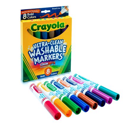 Ultra Clean Markers Broad Line Bold 8 Count Crayola