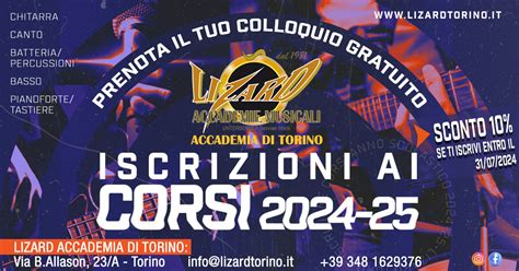 Lizard Torino Accademia Musicale Iscrizione Ai Corsi 2024 25