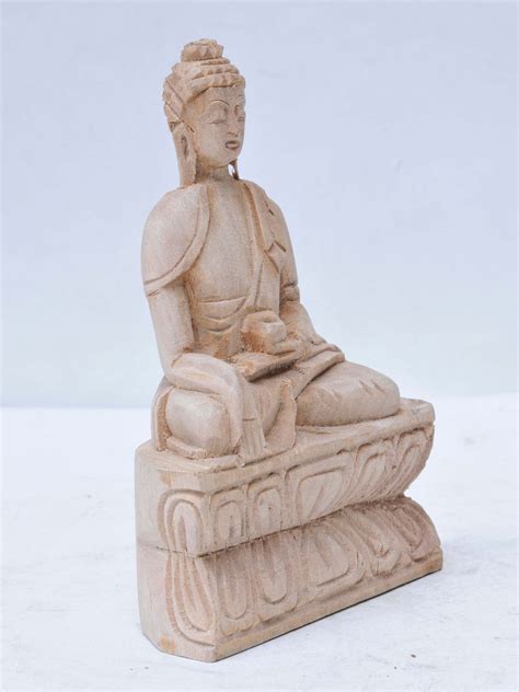 Buddhist Handmade Wooden Ratnasambhava Buddha Sandalwood Price US