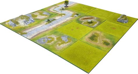 X Modular Painted Terrain Board For Wargames Rpgs