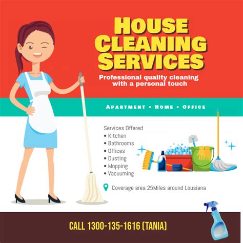 Cleaning Services Instagram Post Facebook Social Media Template Postermywall