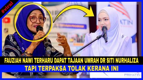 Fauziah Nawi Terharu Dapat Tajaan Umrah Dari Siti Nurhaliza Tapi