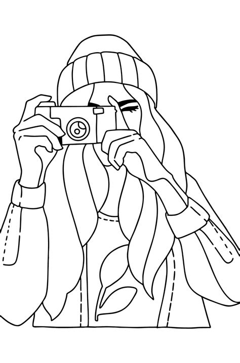 Desenho Menina Fot Grafa Para Colorir Para Imprimir E Online Gire A