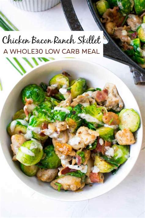 Chicken Bacon Ranch Skillet: Whole30, Low Carb, 20 Minutes