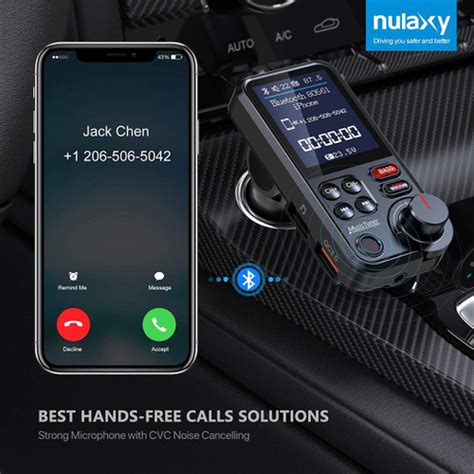 Transmissor Bluetooth Do Carro Nulaxy Filtro Bluetooth De Microfone