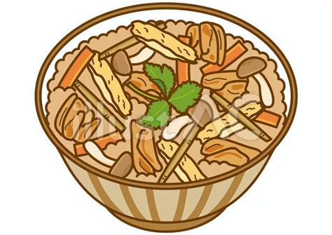 五目炊き込みご飯 4cイラスト No 22801147／無料イラストフリー素材なら「イラストac」