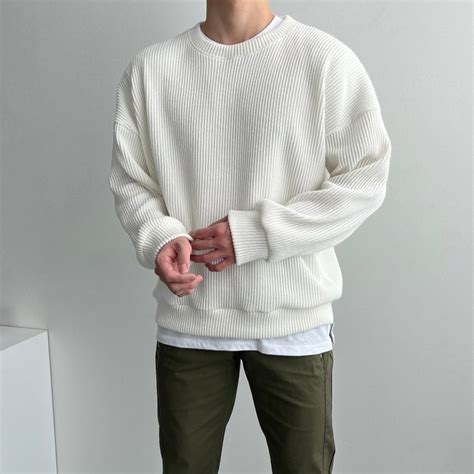 제인드 라운드 맨투맨 남자 세미 오버핏 스웨터 긴팔 이너 티셔츠 봄 가을 겨울 옷 코디 블로그모드