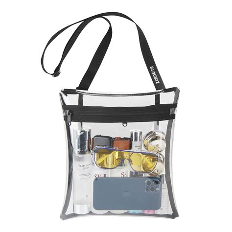 ZOEGATE Clear Bag Crossbody Purse Bag Stadium Approved Clear Concert