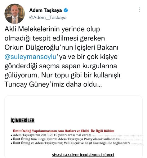 Muhbir on Twitter Zafer Partisi Genel Başkan Yardımcısı Adem