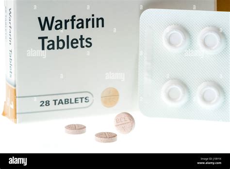 Warfarin Tablets Used To Treat Or Prevent Blood Clots In Veins Or