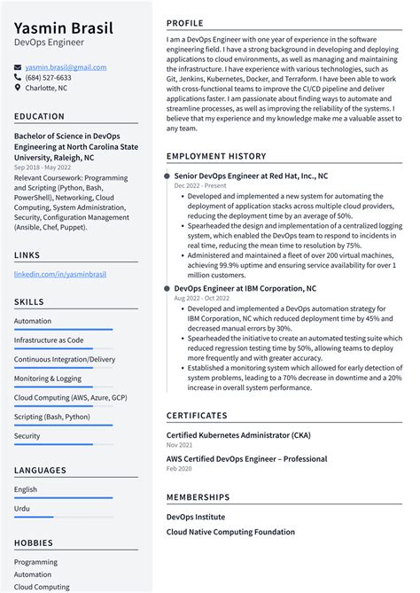 Netflix Devops Engineer Resume Examples Resumecat