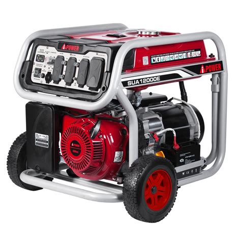 A IPower 12 000 Watt Gasoline Powered Electric Start Portable Generator