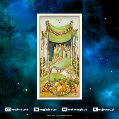 Tarot karta dnia Czwórka kijów Osiągnięcie Mojeczary pl Online