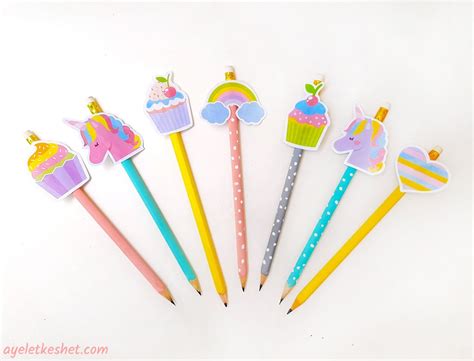 How To Make Diy Cute Pencils With Kawaii Printable Pencil Toppers