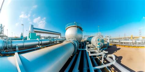 Large Oil Pipeline And Gas Pipeline In The Process Of Oil Refining And