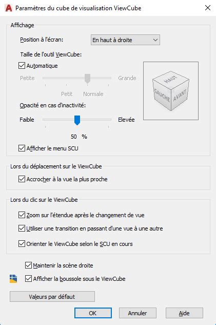 Pour Utiliser Les Options D Affichage De L Outil ViewCube