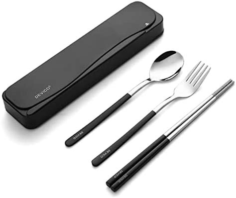 Amazon Uprichya Travel Utensils Metal Soup Spoon Fork And