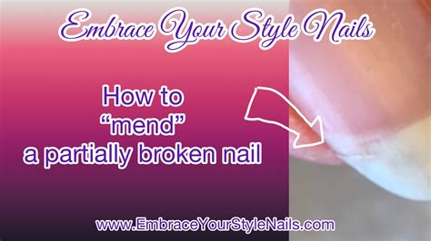 How To Mend A Partially Broken Fingernail Using A Tea Bag And Nail