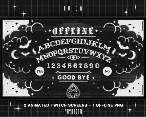 Dark Animated Twitch Screens 3 Ouija Loading Etsy Australia