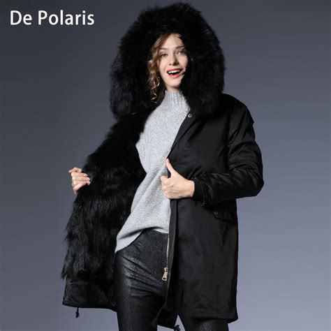 Real Fur Parka Woman Winter Jacket Parkas Long Real Fur Coat Big Raccoon Fur Collar Hooded