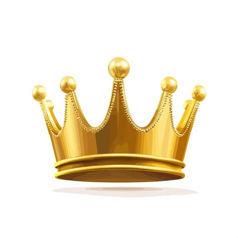 3d Realistic Golden Crown Icon Closeup Premium Ai Generated Vector