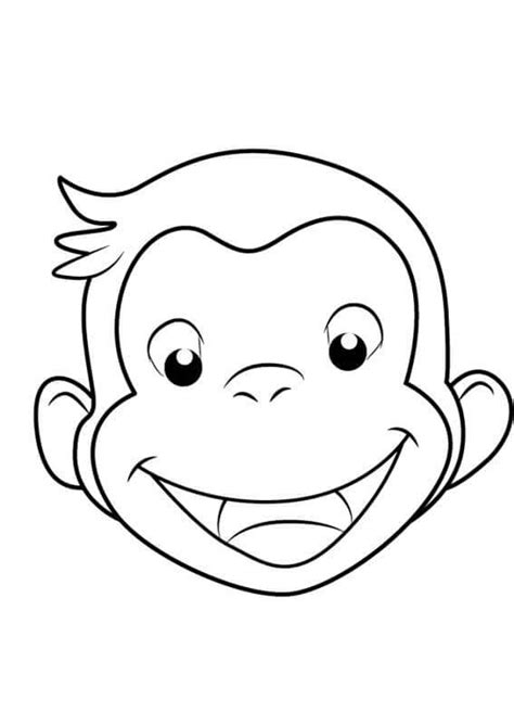 Cabeça Do Curioso George para colorir imprimir e desenhar Colorir Me