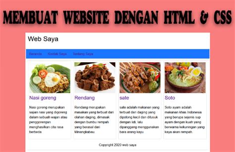 Cara Membuat Website Dengan Html Dan Css Mysatria