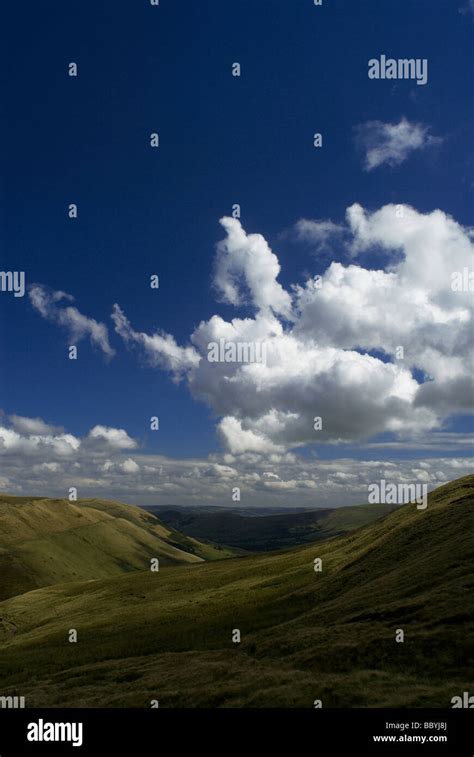 Upland landscape under blue sky and clouds Stock Photo - Alamy