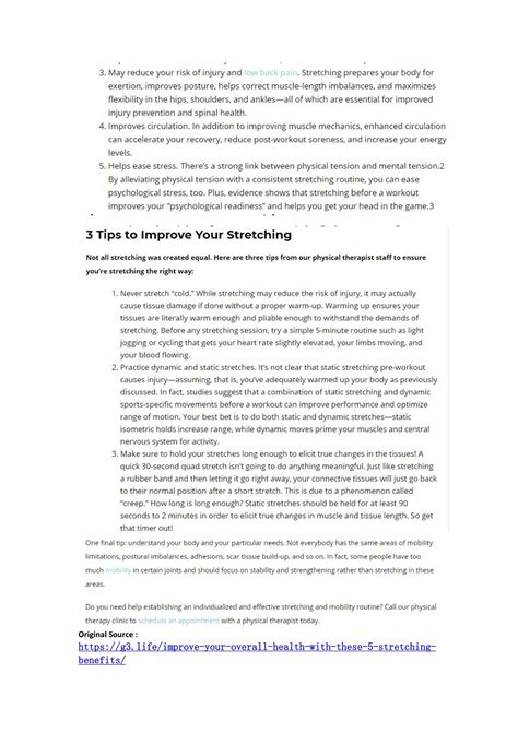 PPT - Improve Your Overall Health with These 5 Stretching Benefits