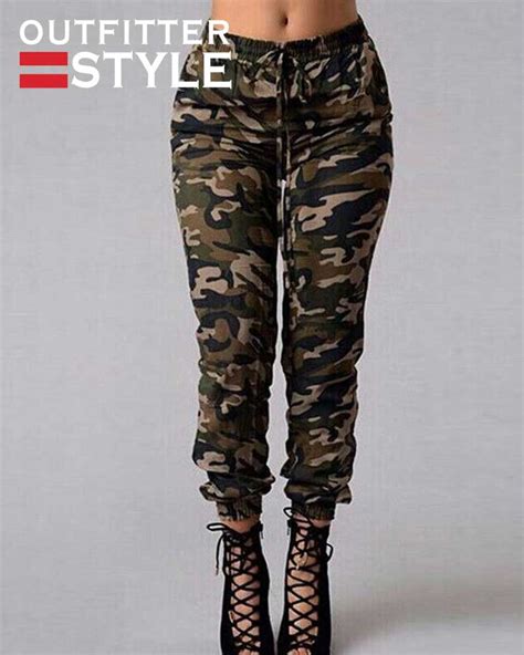 Camouflage Trousers Women Military Army Print Camo Pants Outfitter