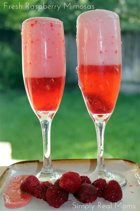 Fresh Raspberry Mimosas