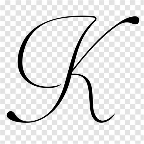 Lettering K Cursive Clip Art Monogram Text Transparent Png