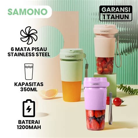 Jual Samono Ml Juicer Plastik Blender Portable Usb Mata Pisau